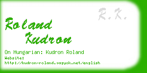 roland kudron business card